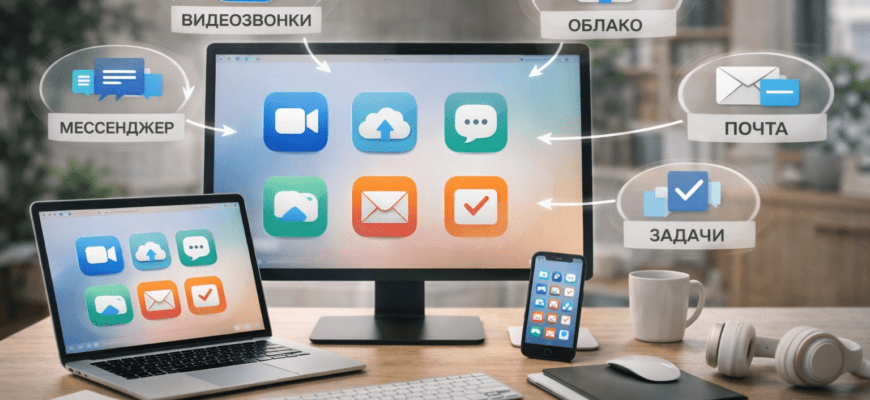 цифровое пространство на столе