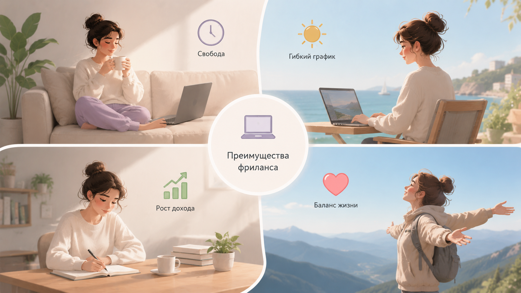 у фриланса есть преимущества