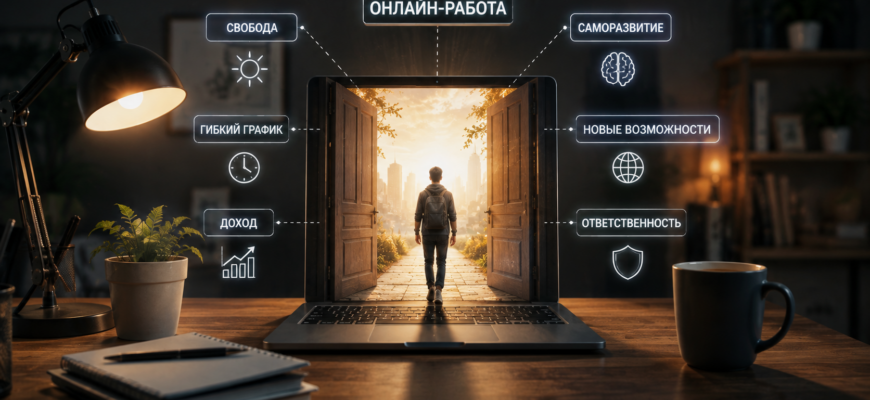 выбирает работу через интернет